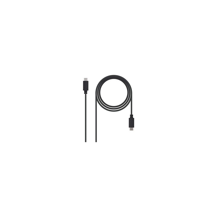 Cable Nanocable Cable USB 2.0 Tipo C a USB Tipo C Macho/Macho Negro 1m