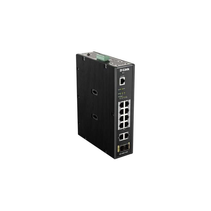 SWITCH INDUSTRIAL D-LINK DIS-200G-12PS 8 PTOS GIGABIT 2 PTOS SFP NEGRO DIS-200G-12PS