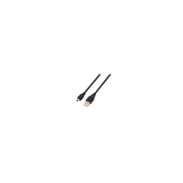 CABLE AISENS USB 2.0 MACHO A MINI USB 5 PINES 3M NEGRO A101-0026