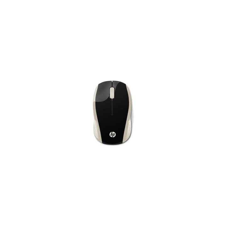 RATON INALAMBRICO HP 200 1000 PPP ALCANCE 10M DISEÍ‘O AMBIDIESTRO DORADO 2HU83AA