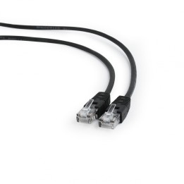 LATIGUILLO GEMBIRD CAT 5E UTP 0.25 METROS NEGRO PP12-0.25M/BK
