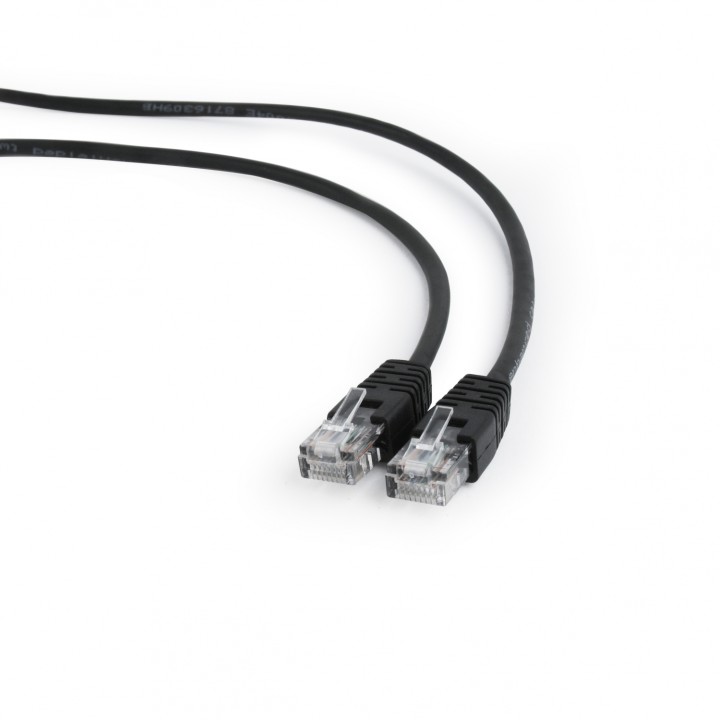 LATIGUILLO GEMBIRD CAT 5E UTP 0.25 METROS NEGRO PP12-0.25M/BK