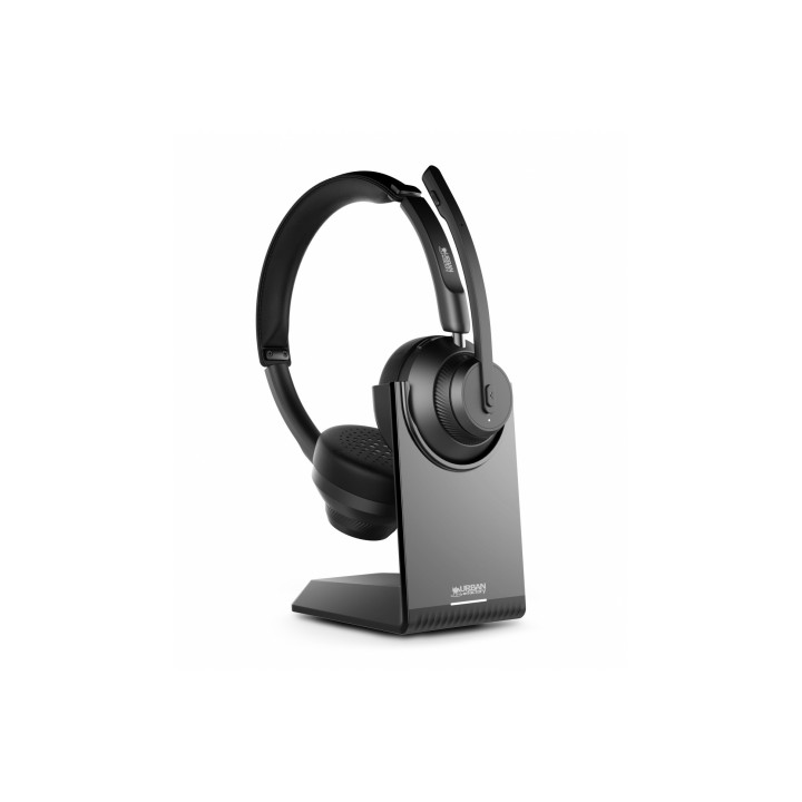 Urban Factory MOVEE PRO Auriculares Inalámbrico Diadema Juego USB Tipo C Bluetooth Base de carga Negro