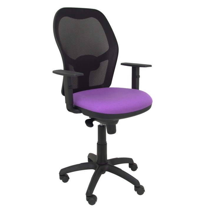 SILLA JORQUERA MALLA NEGRO ASIENTO BALI LILA 15SNBALI82