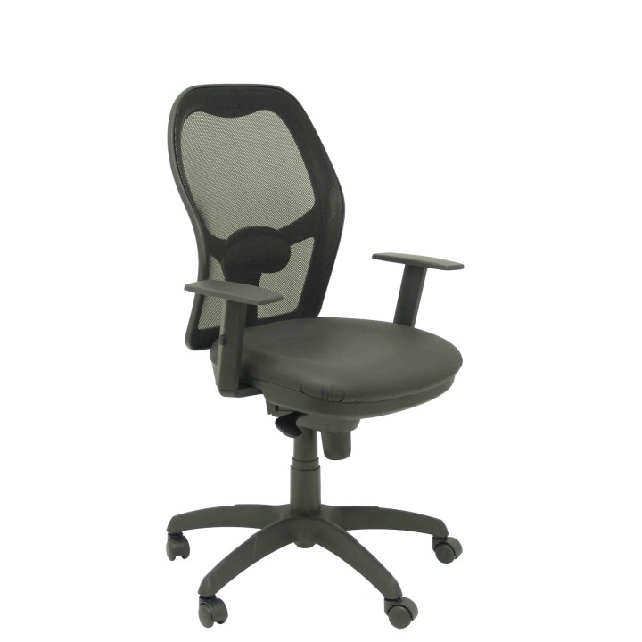 SILLA JORQUERA MALLA NEGRO ASIENTO SIMILPIEL NEGRO 15SNSPNE