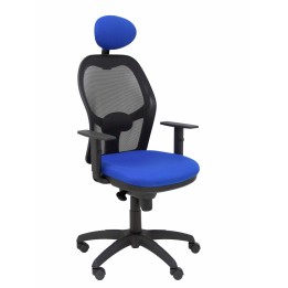 SILLA JORQUERA MALLA NEGRO CABECERO FIJO ASIENTO BALI AZUL 15SNBALI229C