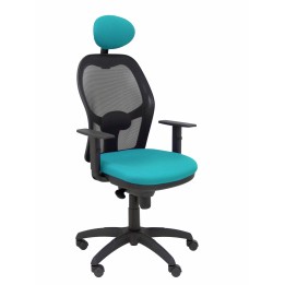 SILLA JORQUERA MALLA NEGRO CABECERO FIJO ASIENTO BALI VERDE CLARO 15SNBALI39C