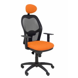 SILLA JORQUERA MALLA NEGRO CABECERO FIJO ASIENTO BALI NARANJA 15SNBALI308C