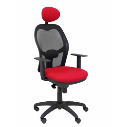 SILLA JORQUERA MALLA NEGRO CABECERO FIJO ASIENTO BALI ROJO 15SNBALI350C