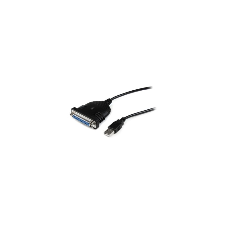 StarTech.com Cable Adaptador de Impresora Paralelo DB25 a USB A - 1.9m Negro