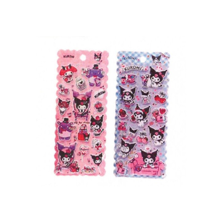 Pegatinas relieve Kuromi Hello Kitty surtido