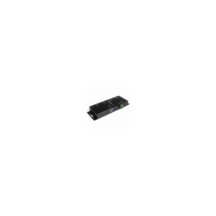 StarTech.com Hub Concentrador Industrial USB 3.0 SuperSpeed de 4 Puertos de Montaje - Negro
