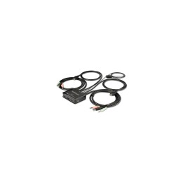 StarTech.com Switch KVM de 2 Puertos HDMI con Cables Incorporados - USB 4K 60Hz