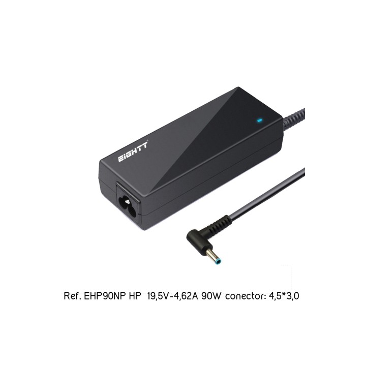 Eightt Cargador Especifico Compatible con HP 19,5V-4,62A 90W 4,5*3,0 Blue