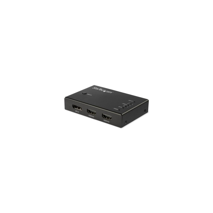 StarTech.com Switch Conmutador de VÍ­deo HDMI de 4 Puertos - 3x HDMI y 1x DisplayPort - 4K 60Hz - negro