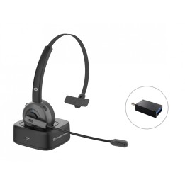 Conceptronic POLONA03BD auricular y casco Auriculares Inalámbrico Diadema Oficina/Centro de llamadas Bluetooth Base de carga