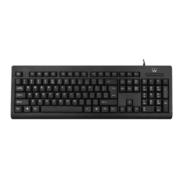 Ewent EW3190 teclado Universal USB QWERTY Internacional de EE.UU. Negro