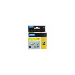 Cinta dymo etiquetas para tubos termoretractiles ind negro sobre amarillo multicolor 1805444