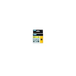Cinta dymo etiquetas para tubos termorretractiles ind negro sobre amarillo multicolor 18054