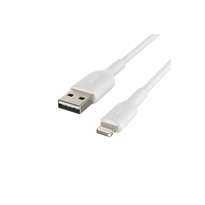 BELKIN cable de conector Lightning Macho/USB A Macho 0,15 m Blanco