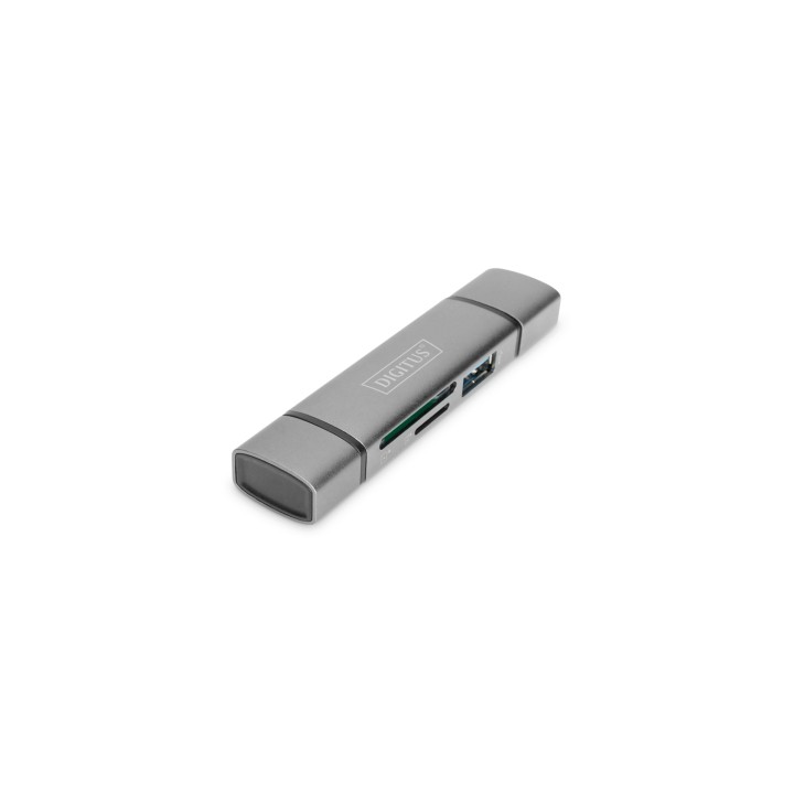 Digitus lector de tarjeta USB 3.2 Gen 1 (3.1 Gen 1) Type-A/Type-C Aluminio