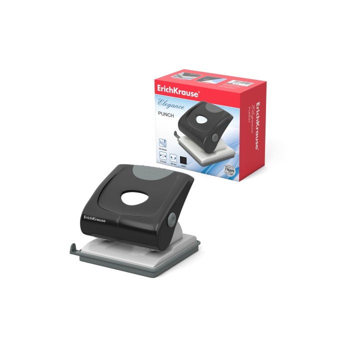 ErichKrause Elegance perforador de papel 30 hojas Negro