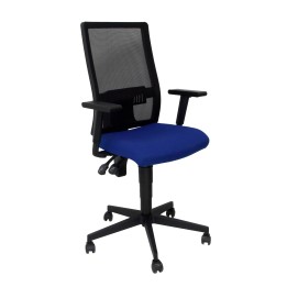 SILLA POVEDILLA RESPALDO MALLA NEGRO ASIENTO BALI AZUL 276DSBALI229