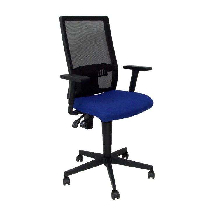 SILLA POVEDILLA RESPALDO MALLA NEGRO ASIENTO BALI AZUL 276DSBALI229