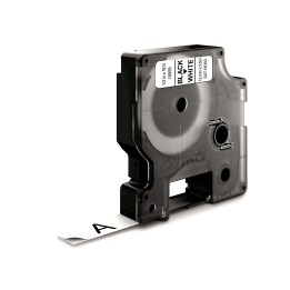 Dymo D1 Etiquetas durable negro sobre blanco 12mm x 5.5m