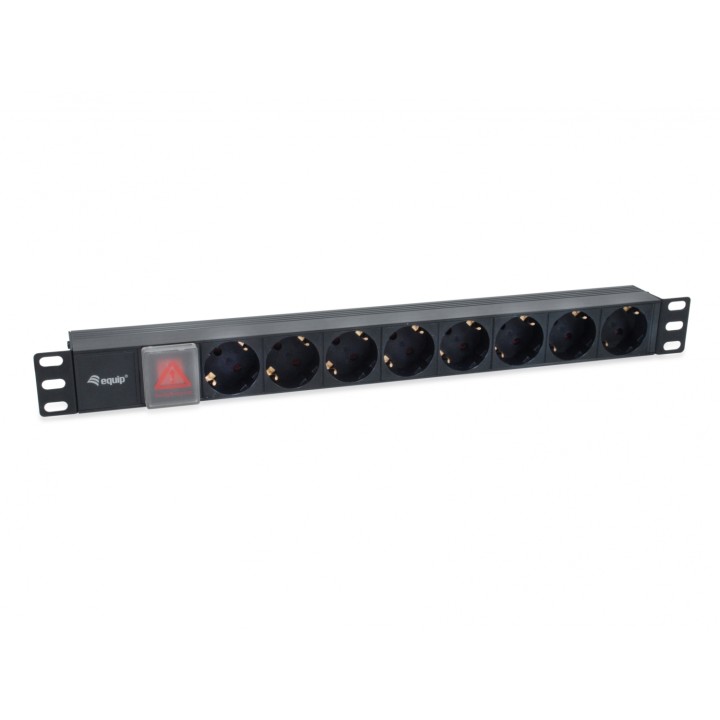 Equip unidad de distribución de energia PDU 8 salidas AC 1U negro
