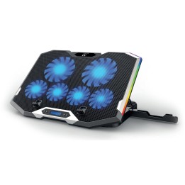 Ewent EW1260 Base refrigerante para portatil 17p con iluminacion negro
