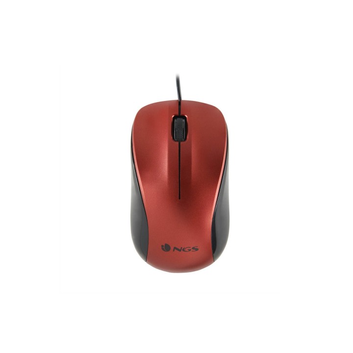 RATON NGS CREW OPTICO 1200DPI USB NEGRO/ROJO