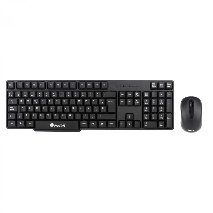 NGS EUPHORIA KIT teclado RF inalámbrico QWERTY Inglés Negro