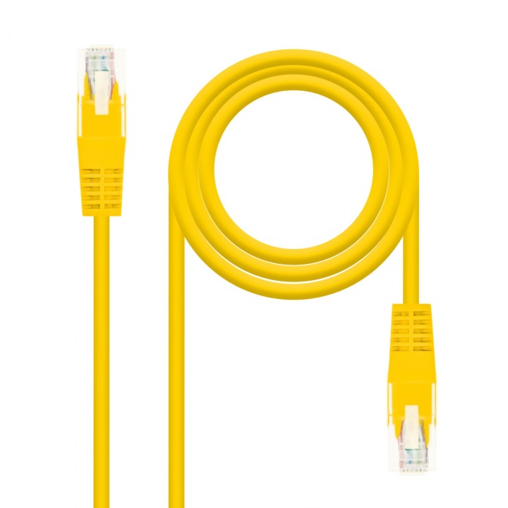 Nanocable Cable Red Latiguillo RJ45 CAT.6 UTP AWG24, Amarillo, 30 cm
