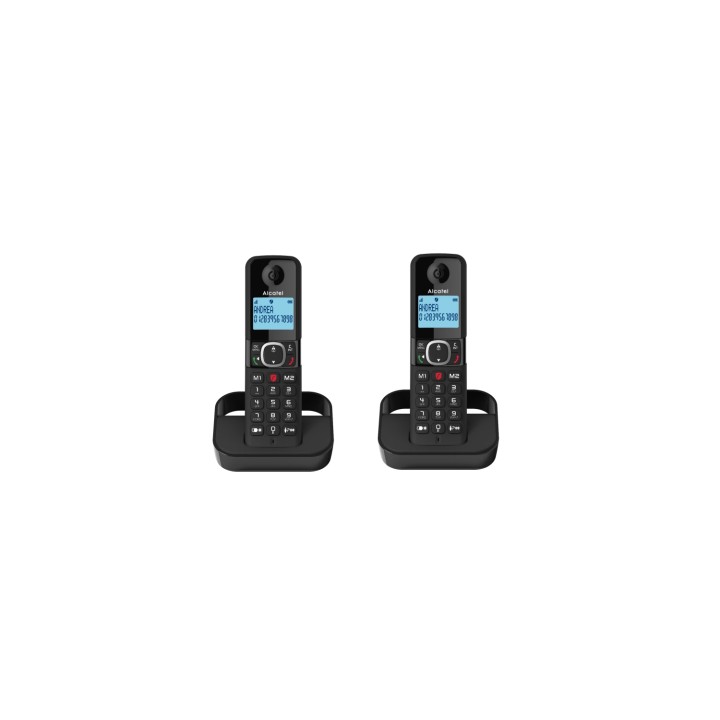 Alcatel F860 DUO EU Teléfono DECT Identificador de llamadas Negro
