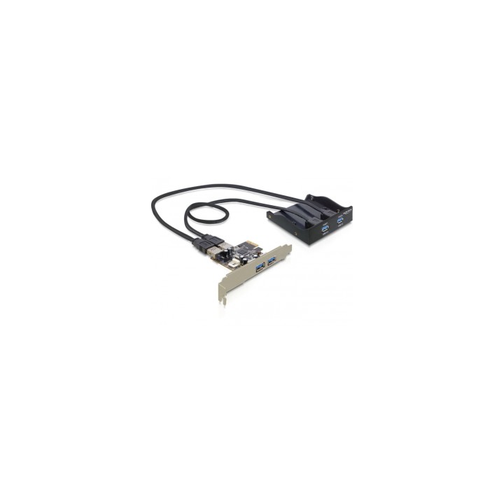 DeLOCK Front Panel + PCI Express Card tarjeta y adaptador de interfaz Interno USB 3.2 Gen 1 (3.1 Gen 1)