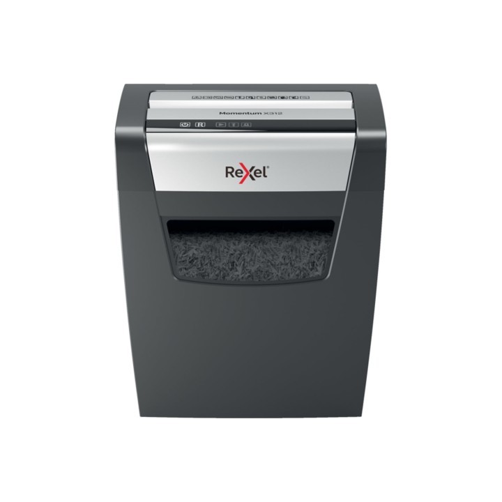 Rexel Momentum X312 triturador de papel Corte en partÍ­culas Negro, Gris