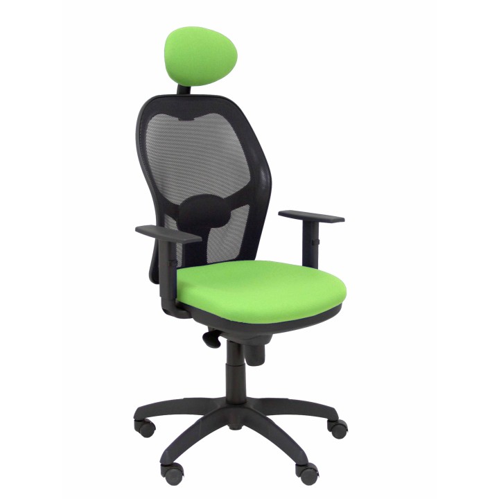SILLA JORQUERA MALLA NEGRO CABECERO FIJO ASIENTO BALI VERDE 15SNBALI22C