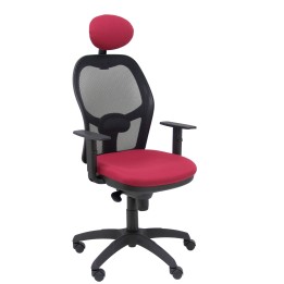 SILLA JORQUERA MALLA NEGRO CABECERO FIJO ASIENTO BALI ROJO 15SNBALI933C
