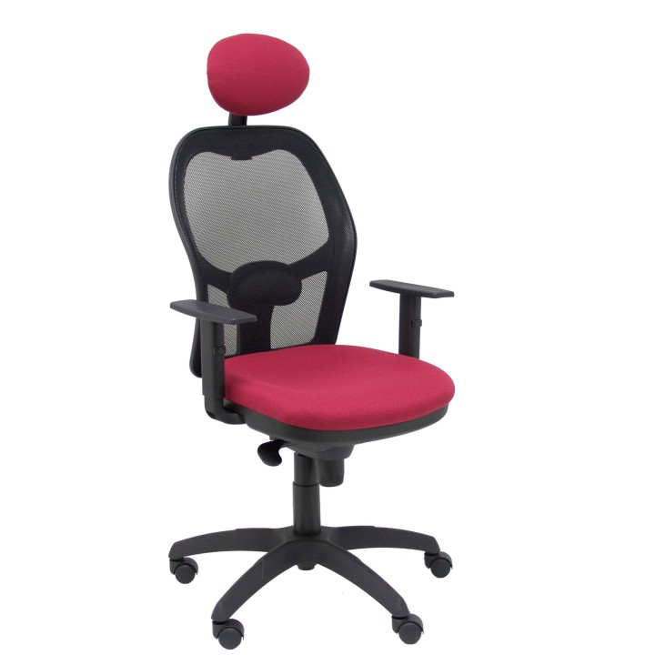 SILLA JORQUERA MALLA NEGRO CABECERO FIJO ASIENTO BALI ROJO 15SNBALI933C