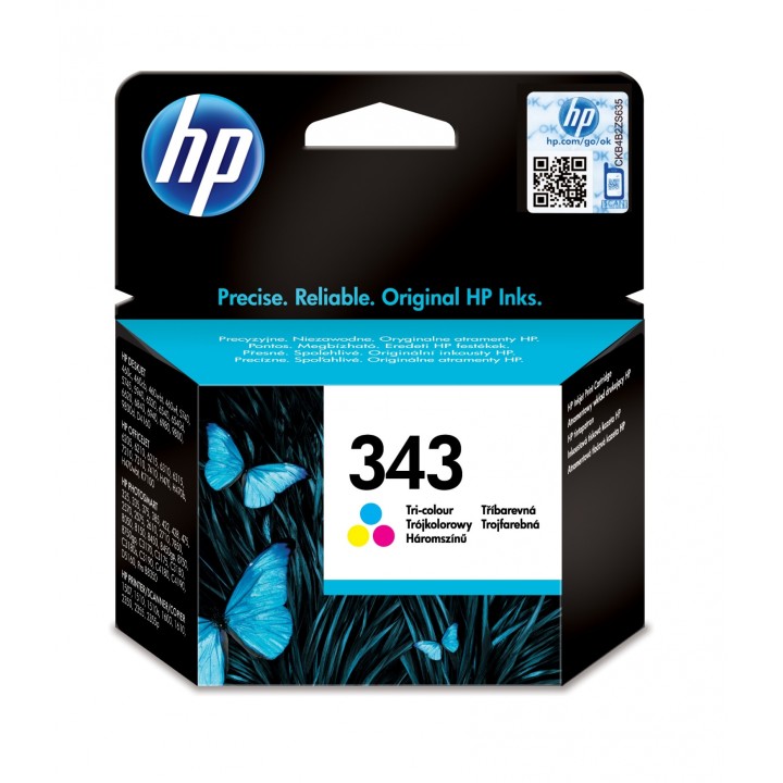 HP Cartucho de tinta original 343 Tri-color