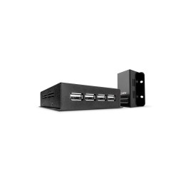 Lindy 42681 ampliador de red Transmisor y receptor de red Negro