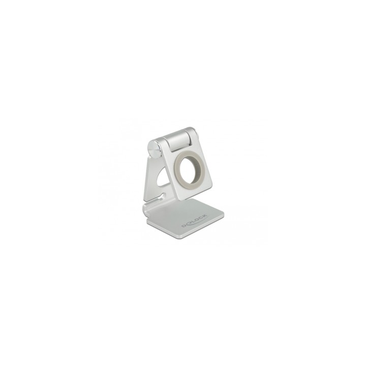 DeLOCK 18428 soporte Soporte activo para teléfono móvil Teléfono móvil/smartphone, Reloj inteligente Plata