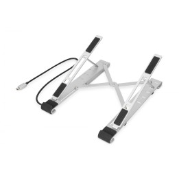 Digitus Soporte variable para notebook con hub USB-C&trade; integrado, 5 puertos