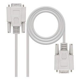 Cable nanocable conectores tipo db9 macho a db9 hembra 3m beige 10.14.0203