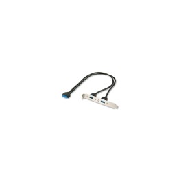 Lindy 33096 cable USB 0,4 m Gris, Negro