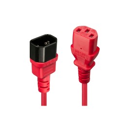 Lindy 30477 cable de transmisión Negro, Rojo 1 m C14 acoplador C13 acoplador