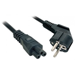 Lindy 3m, CEE 7/7 - IEC 320 C5 Negro CEE7/7 C5 acoplador