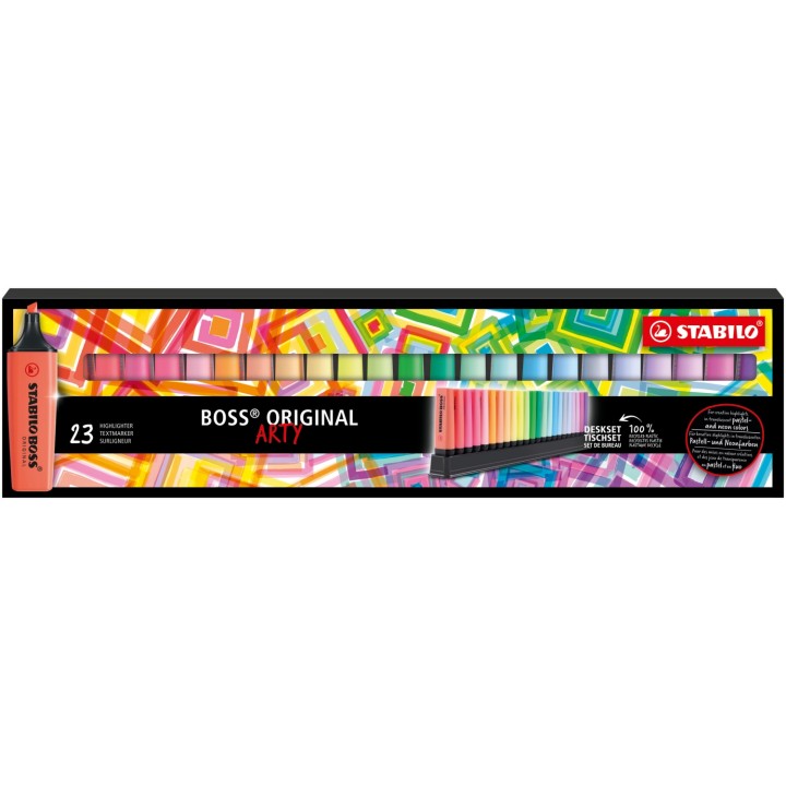 STABILO BOSS ORIGINAL marcador 23 pieza(s) Punta de cincel Multicolor