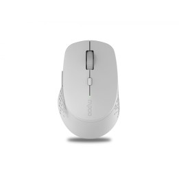 RAPOO Ratón Inalámbrico M300, Silencioso, Multimodo, Diseño ergonómico, BaterÍ­a duradera, Color gris